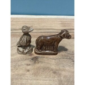 Wade Miniatures Brown Duck And Brown Dog 1.5" Mini